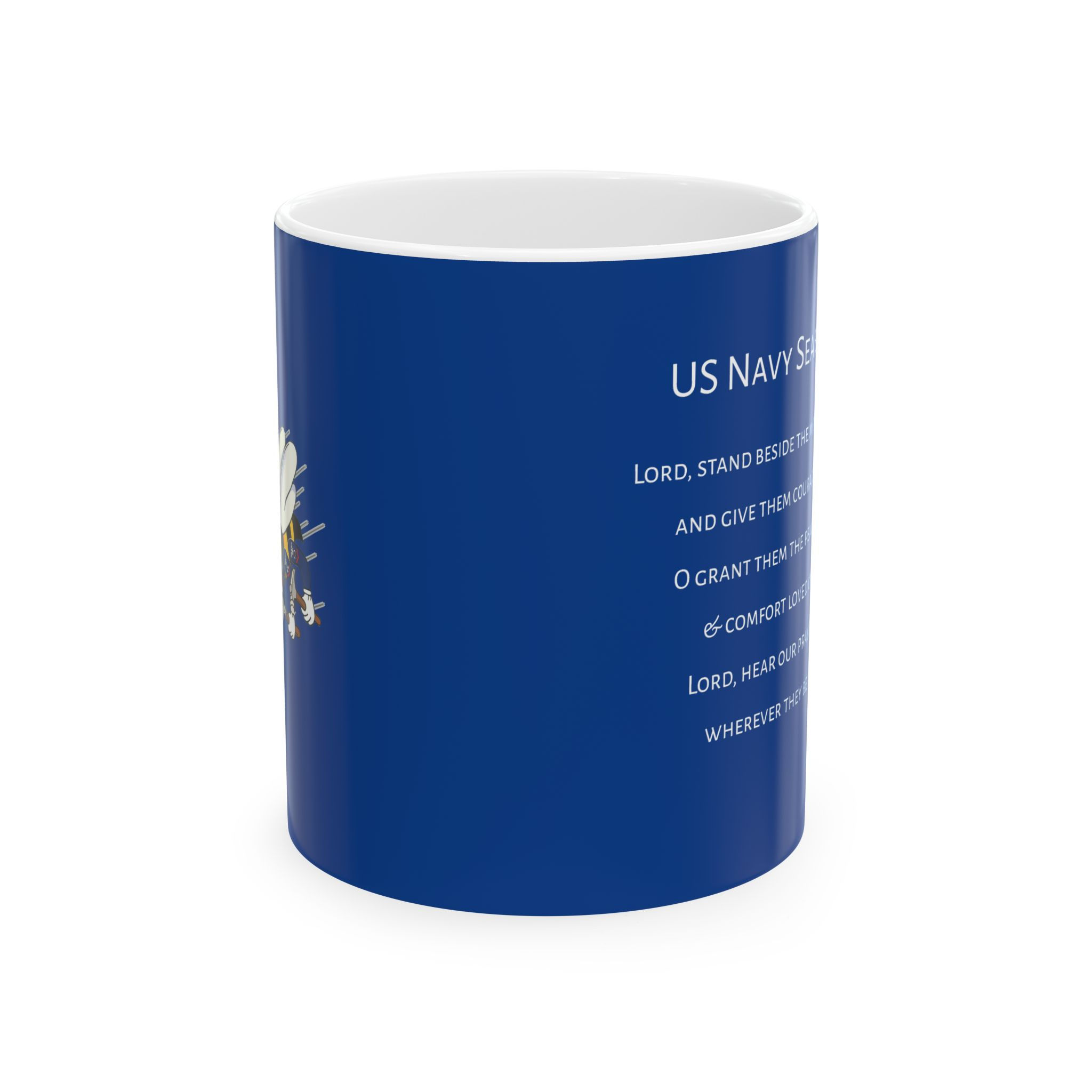 Seabee Prayer Mug 11oz Ceramic Seabees blue for dad, mom grandpa Christmas gift
