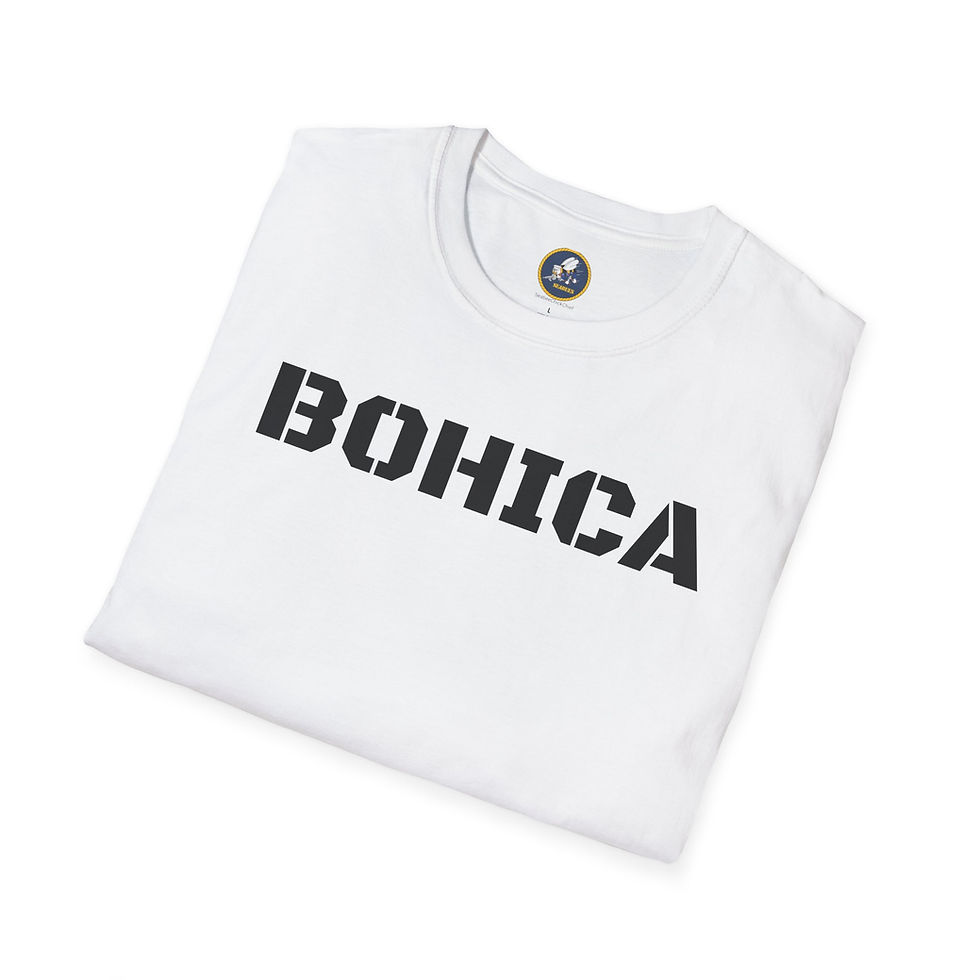 Thumbnail: BOHICA Unisex Softstyle T-Shirt, Seabees label