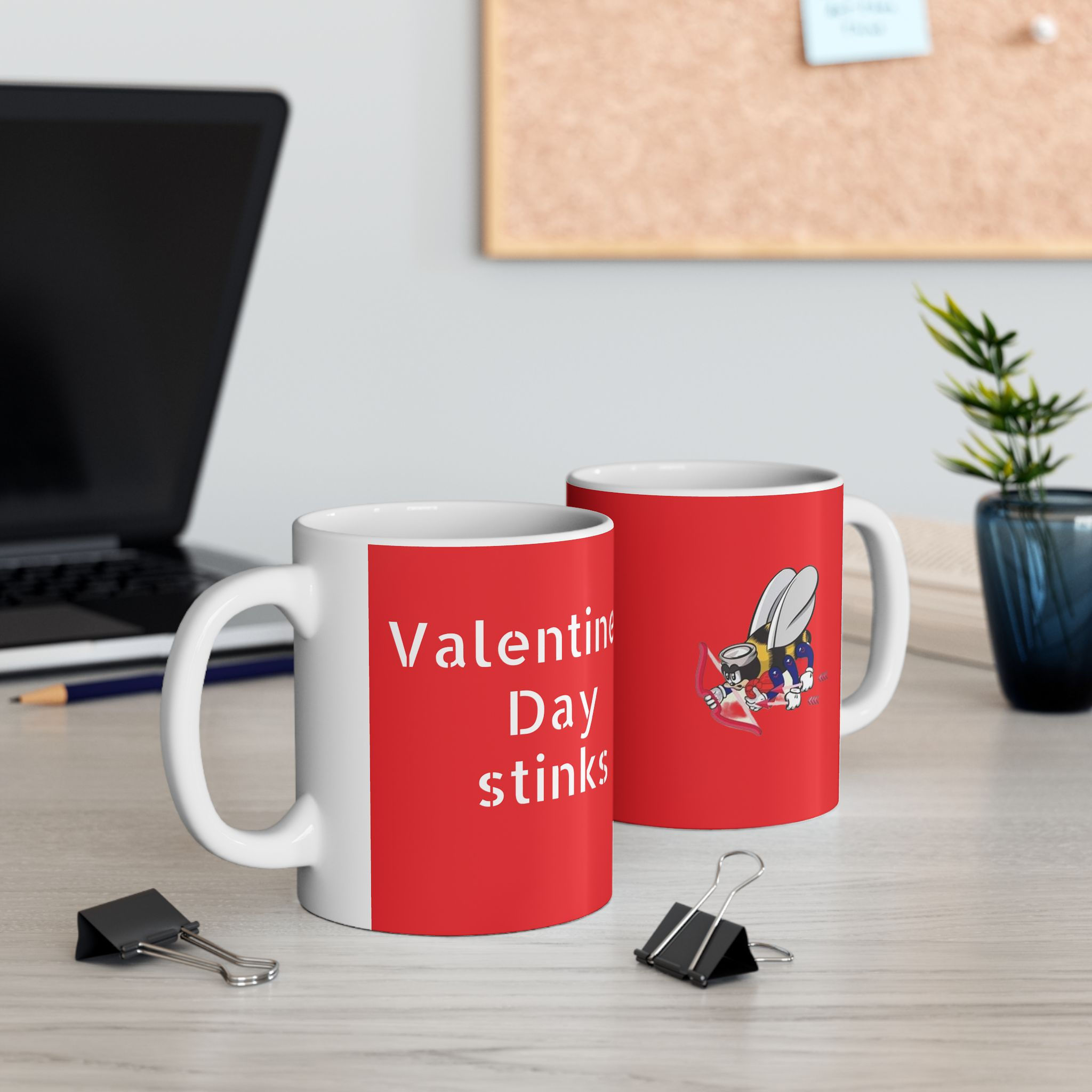 Valentine's Day Stinks Seabee Ceramic Mug 11 or 15 oz
