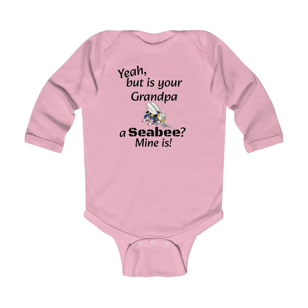Thumbnail: Yeah Is your Grampa Infant Bodysuit, Onesie, Military Seabee Baby Clothes