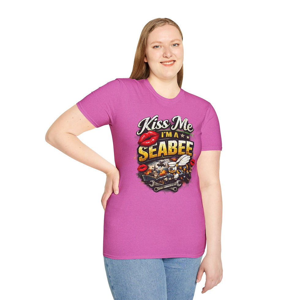 Thumbnail: Kiss Me I'm a Seabee T-Shirt  New Design