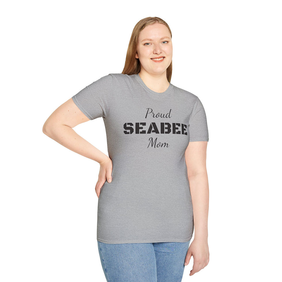 Thumbnail: SEABEE Mom Softstyle T-Shirt Seabees Support 