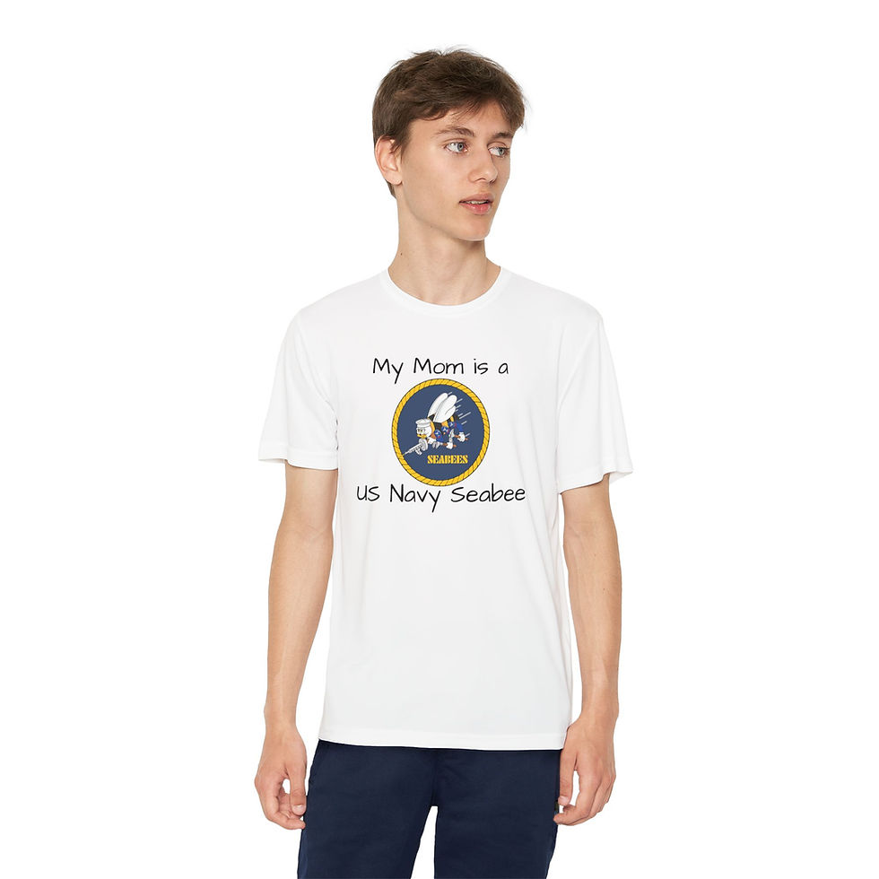 Thumbnail: My Mom is a Seabee Seabees Logo Youth TShirt Tee Kids boys girls colors