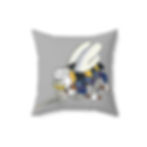 Thumbnail: 2 Sided Phoebe Seabees Spun Polyester Square Pillow