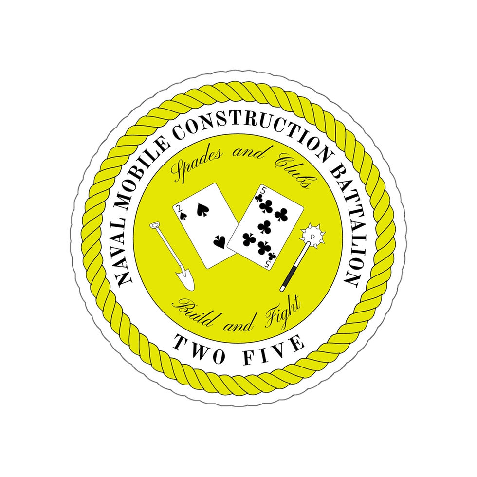 Thumbnail: Die-Cut Stickers NMCB 25 TWO FIVE logo Seabees decal