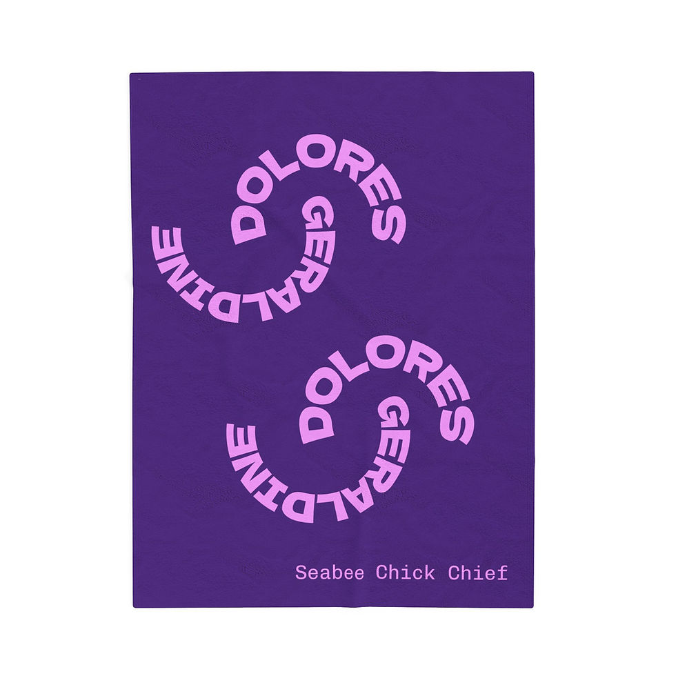 Thumbnail: Personalized Name Velveteen Plush Blanket Custom 'Dolores Geraldine' TextDesign
