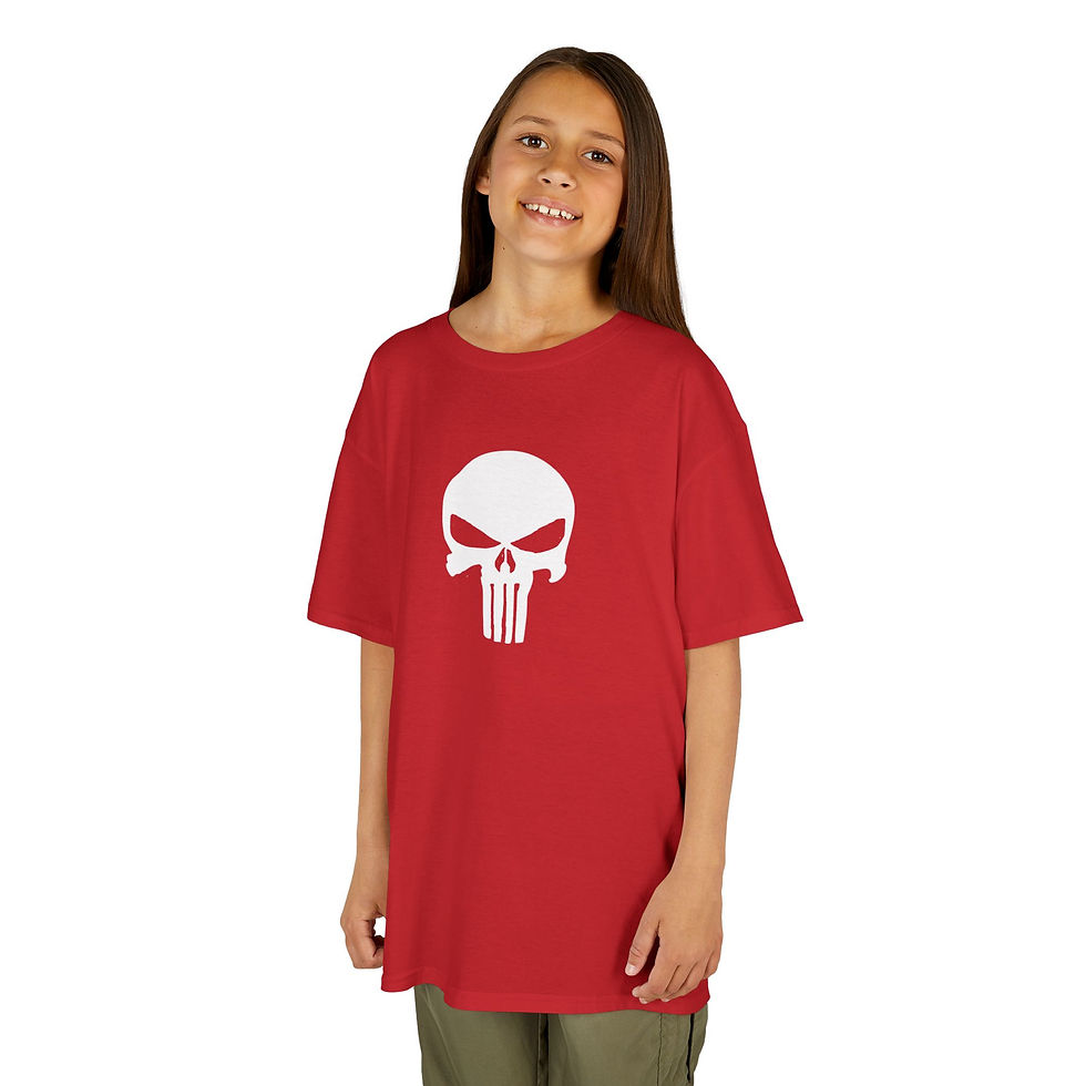 Thumbnail: Kids "Punisher" Graphic Tee — Funny Pun T-Shirt for Boys & Girls