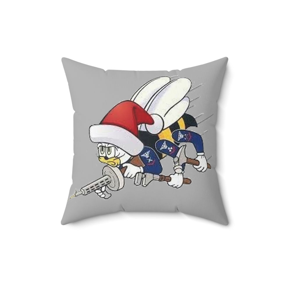Thumbnail: Santa Seabees Pillow Spun Polyester Square with filling