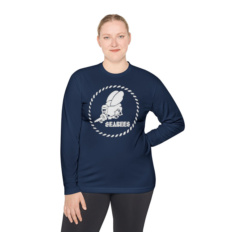 Thumbnail: Vintage Long Sleeve T-SHIRT Seabees stencil Logo Tee