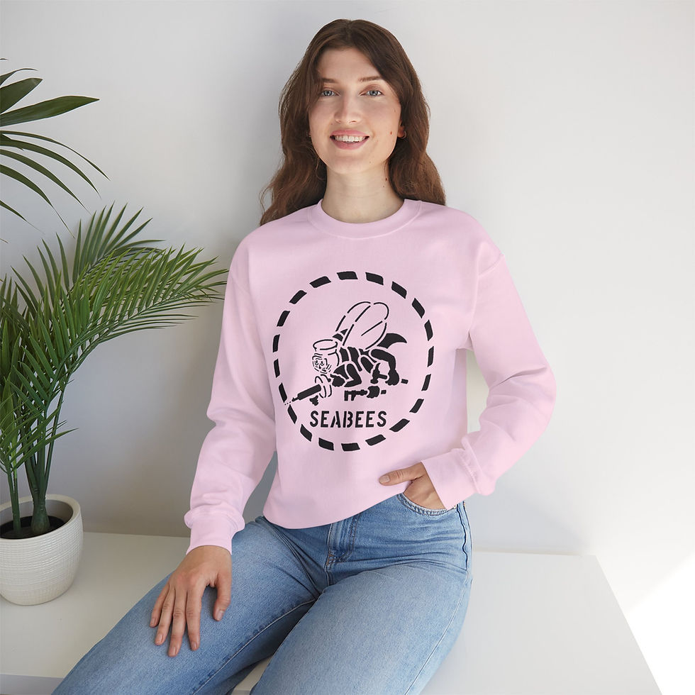 Thumbnail: Seabees Stencil Unisex Heavy Blend Crewneck Sweatshirt