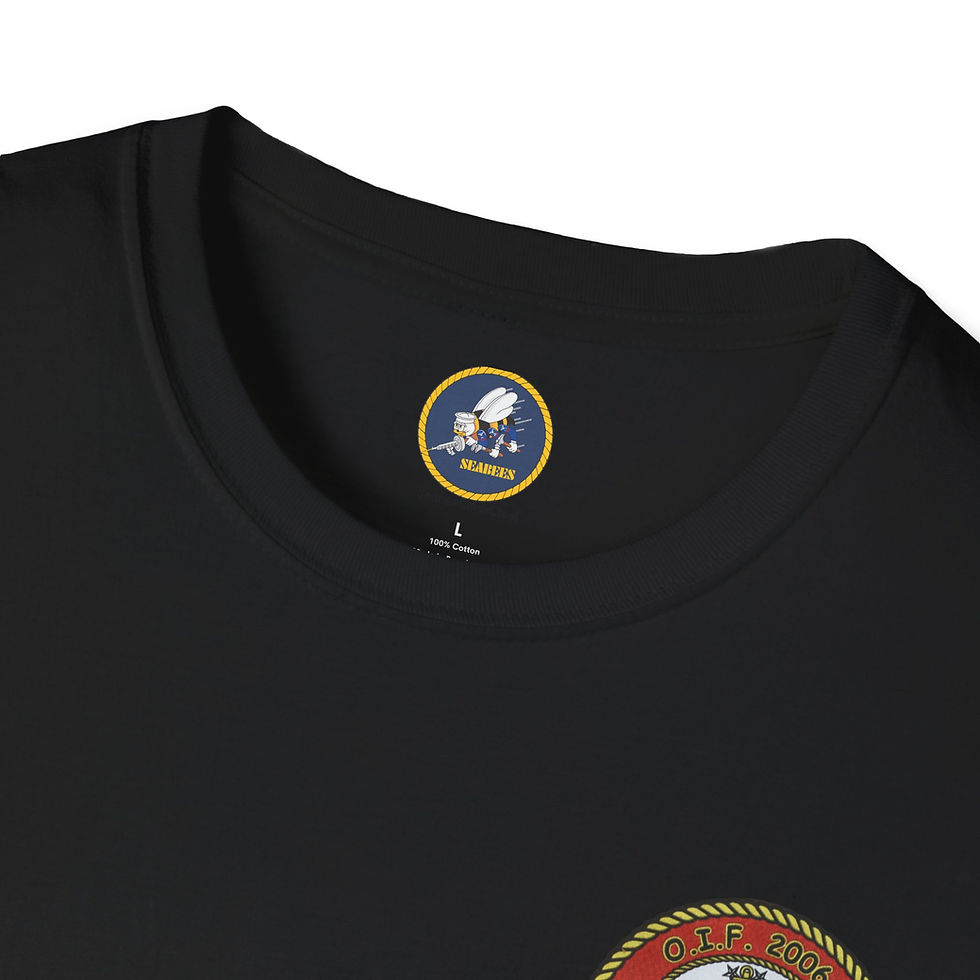 Thumbnail: NMCB 25 -2006 OIF Deployment Nostalgic Replica Unisex Softstyle T-Shirt Seabees 