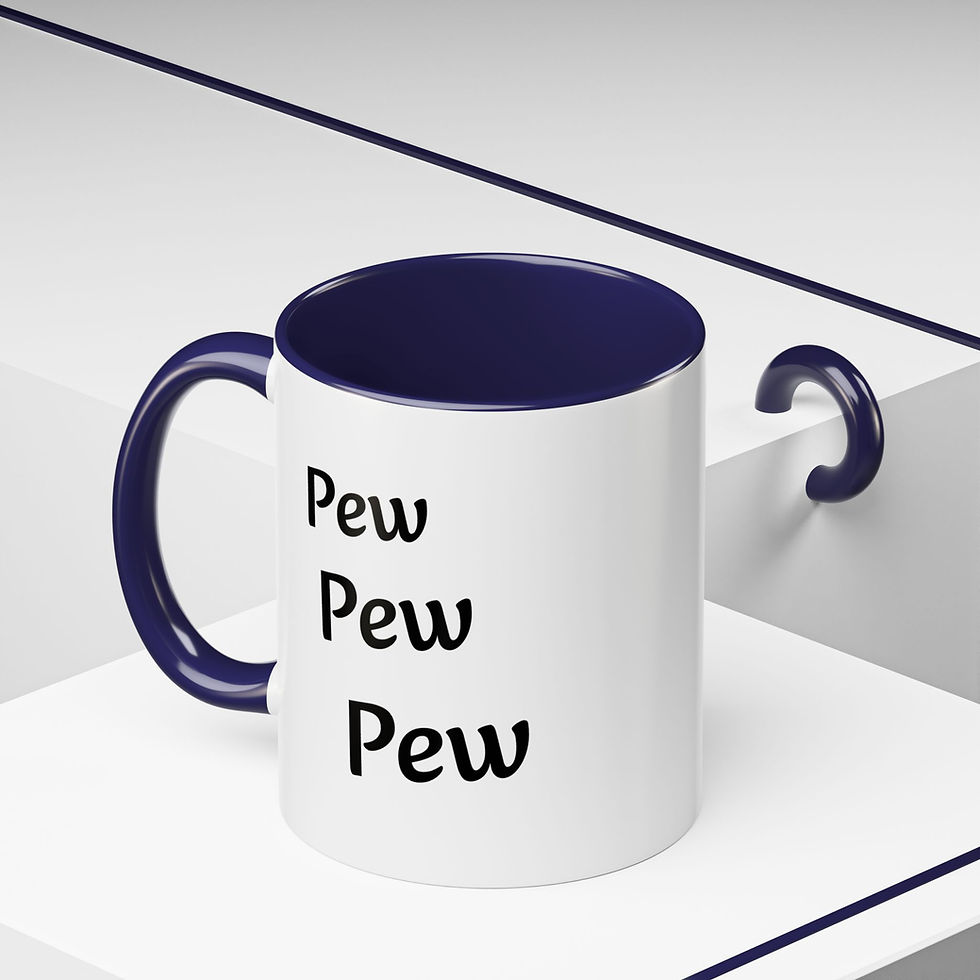 Thumbnail: Pew Pew Mug 2nd Amendment 11 & 15oz Double Sided Choice of accent color  