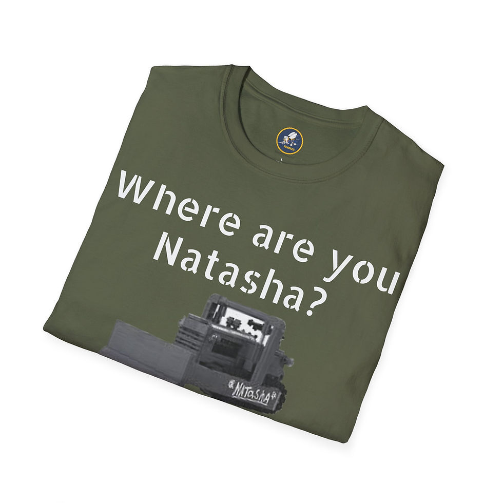 Thumbnail: Where are you Natasha the bulldozer Unisex Softstyle T-Shirt, Seabees 