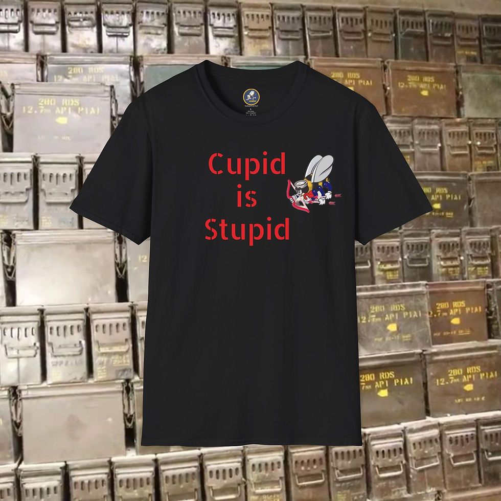 Thumbnail: Seabee Cupid T-Shirt is Stupid Valentine Unisex Softstyle