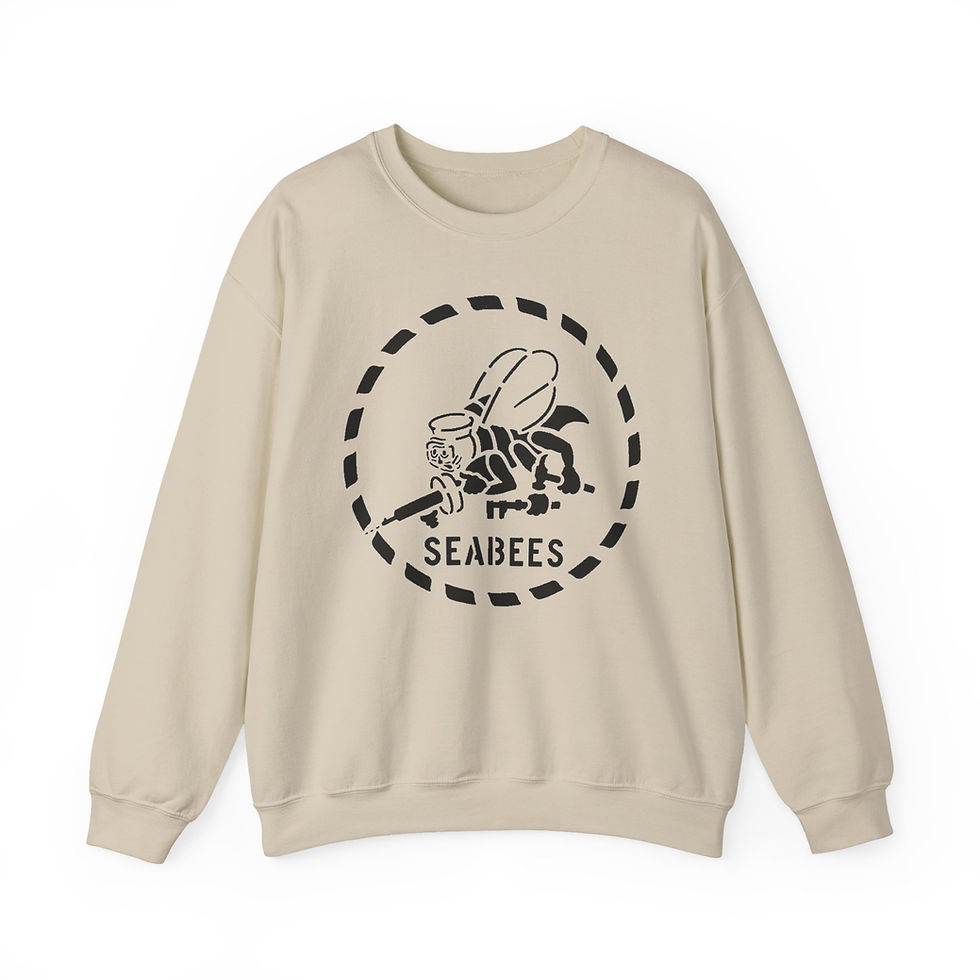 Thumbnail: Seabees Stencil Unisex Heavy Blend Crewneck Sweatshirt
