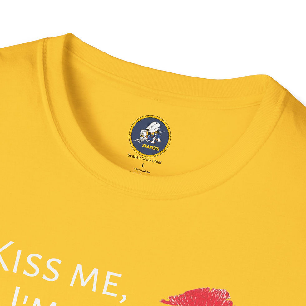 Thumbnail: Kiss Me I'm a Seabee Soft style T-Shirt Seabees 