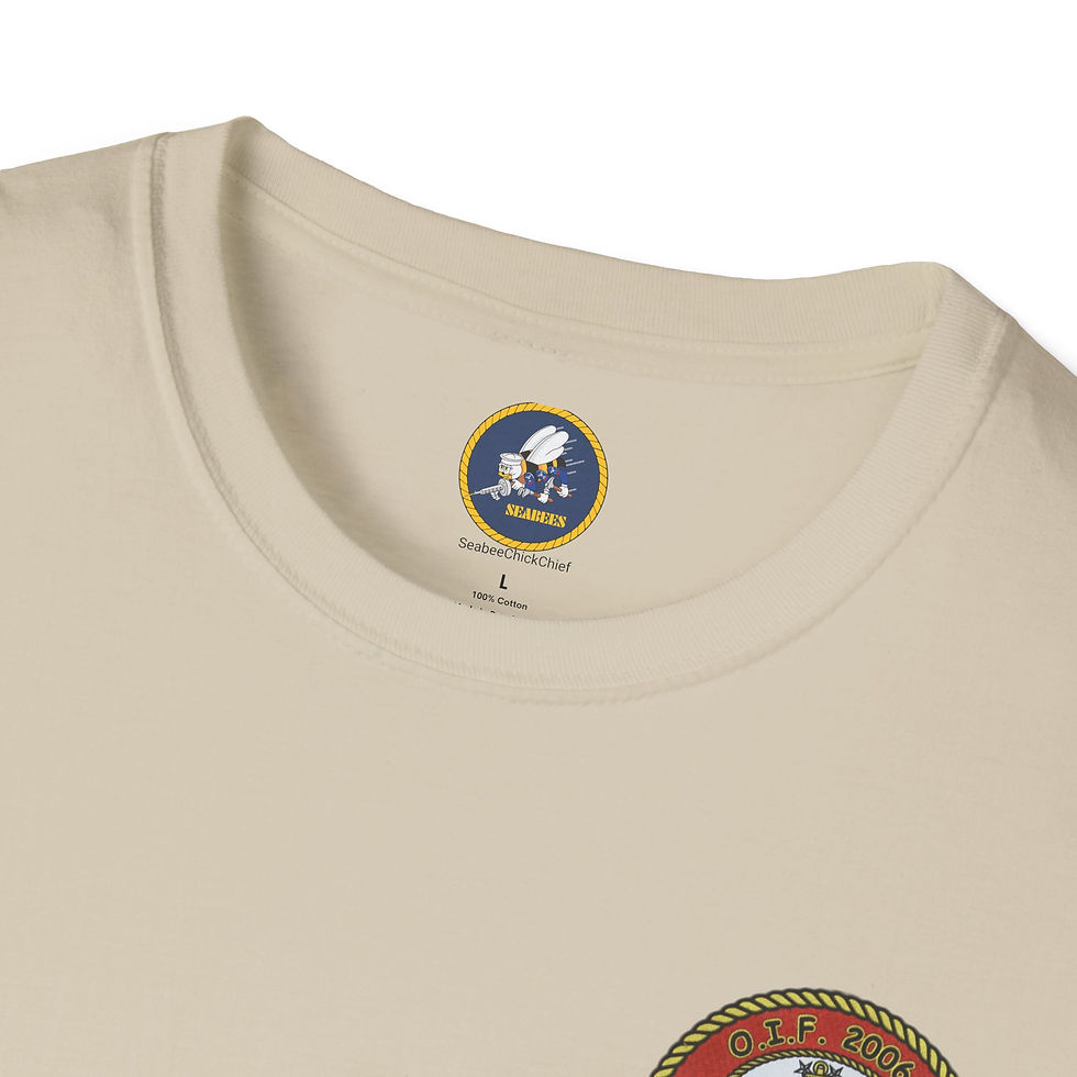 Thumbnail: NMCB 25 -2006 OIF Deployment Nostalgic Replica Unisex Softstyle T-Shirt Seabees 