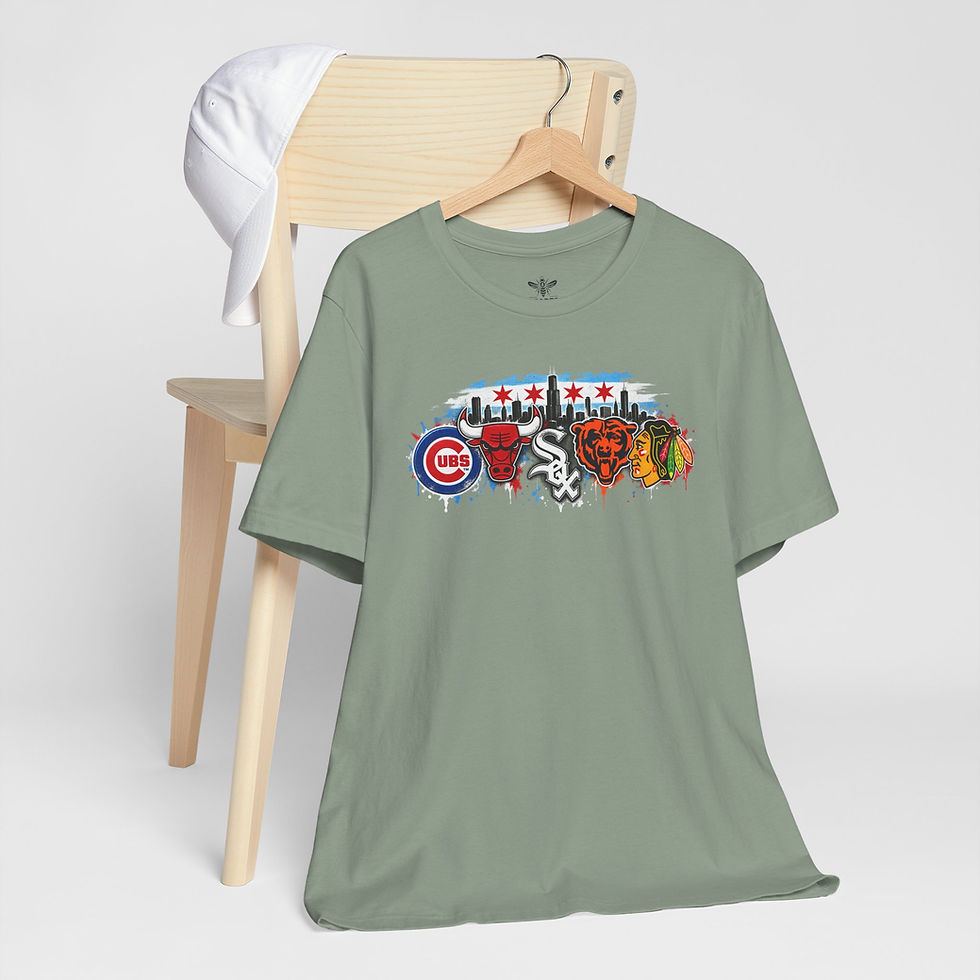 Thumbnail: Chicago Teams Pride T-Shirt TEE Cubs, Sox, Bulls, Bears, Blackhawks