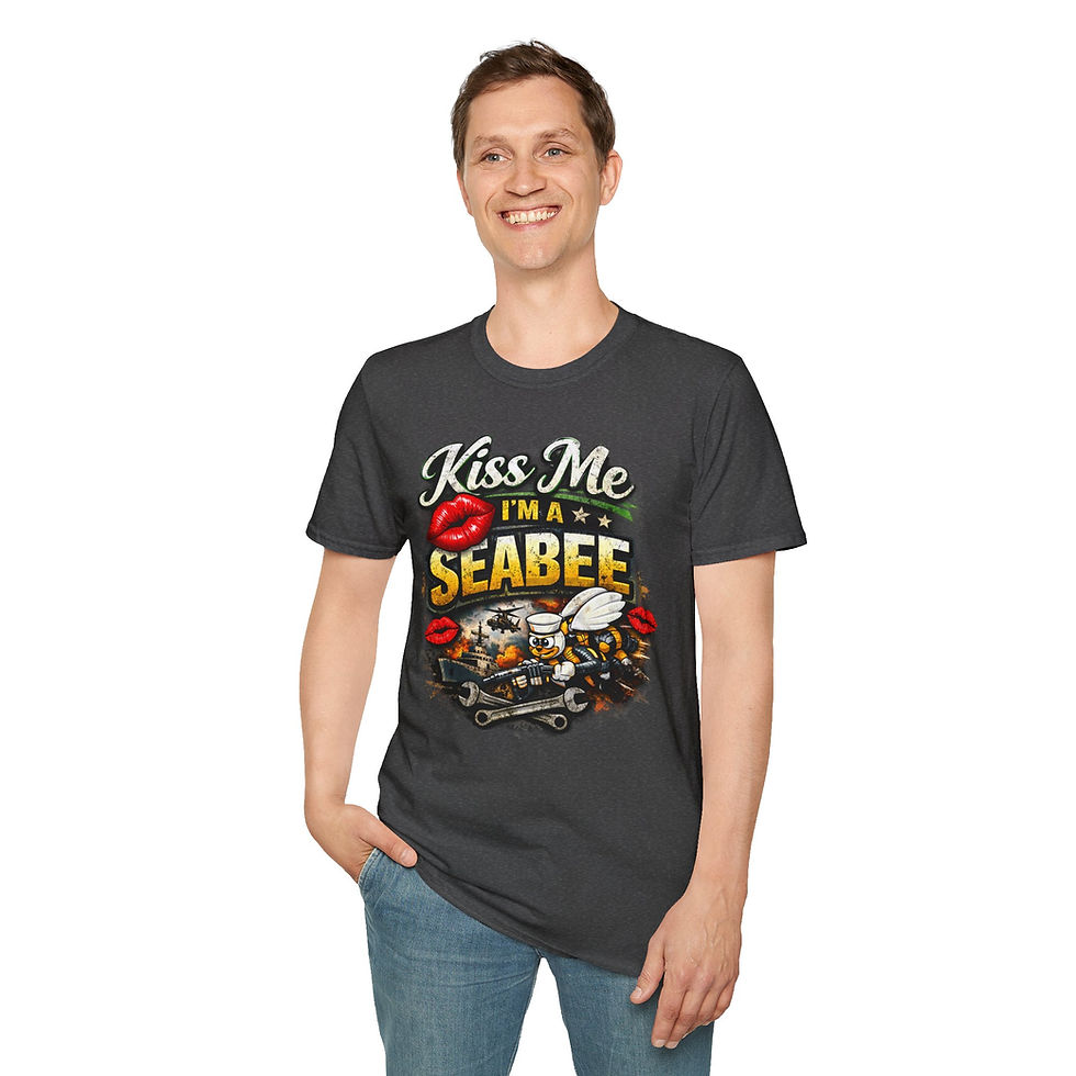Thumbnail: Kiss Me I'm a Seabee T-Shirt  New Design