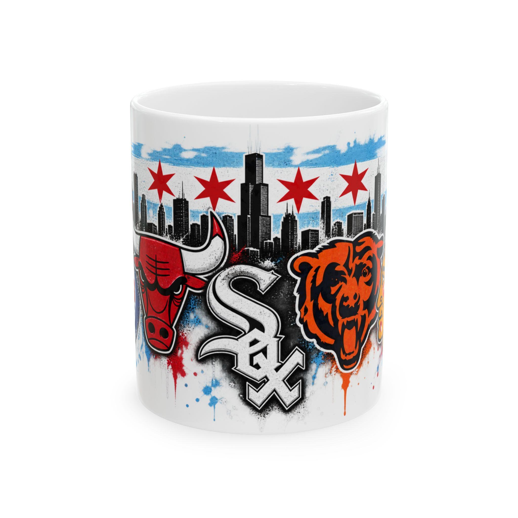 Chicago Sports Teams Mug – Cubs, Bulls, White Sox & Bears Fan Coffee Mug