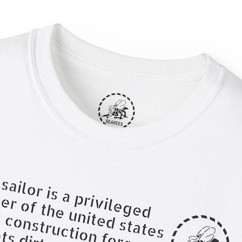 Thumbnail: Dirt Sailor Seabee Stencil Ultra Cotton Tee t-shirt Seabees Flag Jack