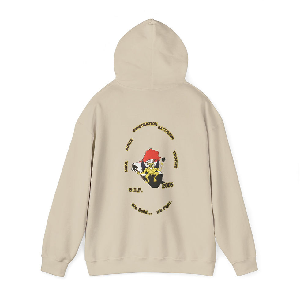 Thumbnail: NMCB 25 - 2006 OIF Deployment Nostalgic Replica Heavy Blend Hooded Sweatshirt