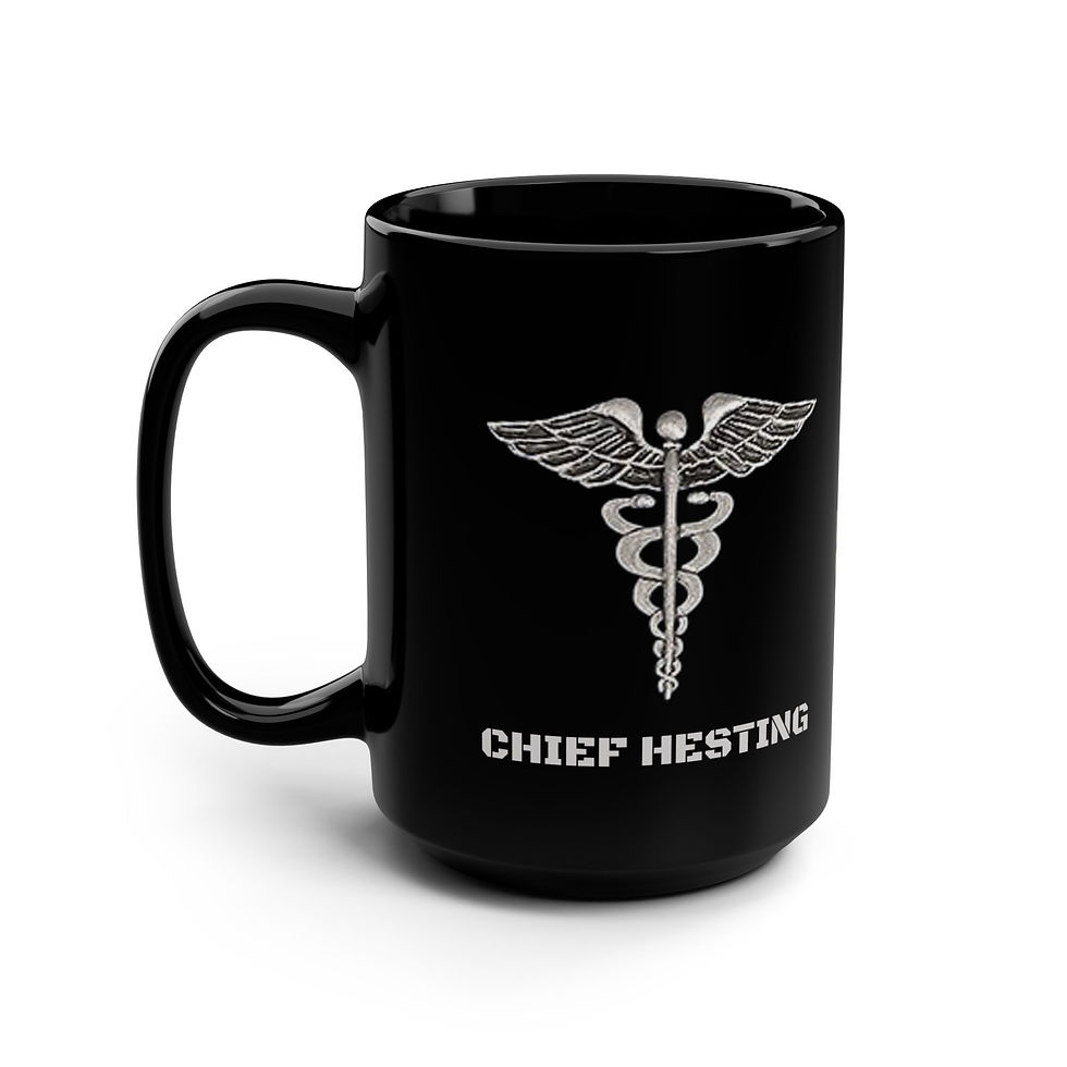 Thumbnail: 8404 Devil Doc Corpsman Caduceus and EGA Medical FMF Black Mug Senior Chief 15oz