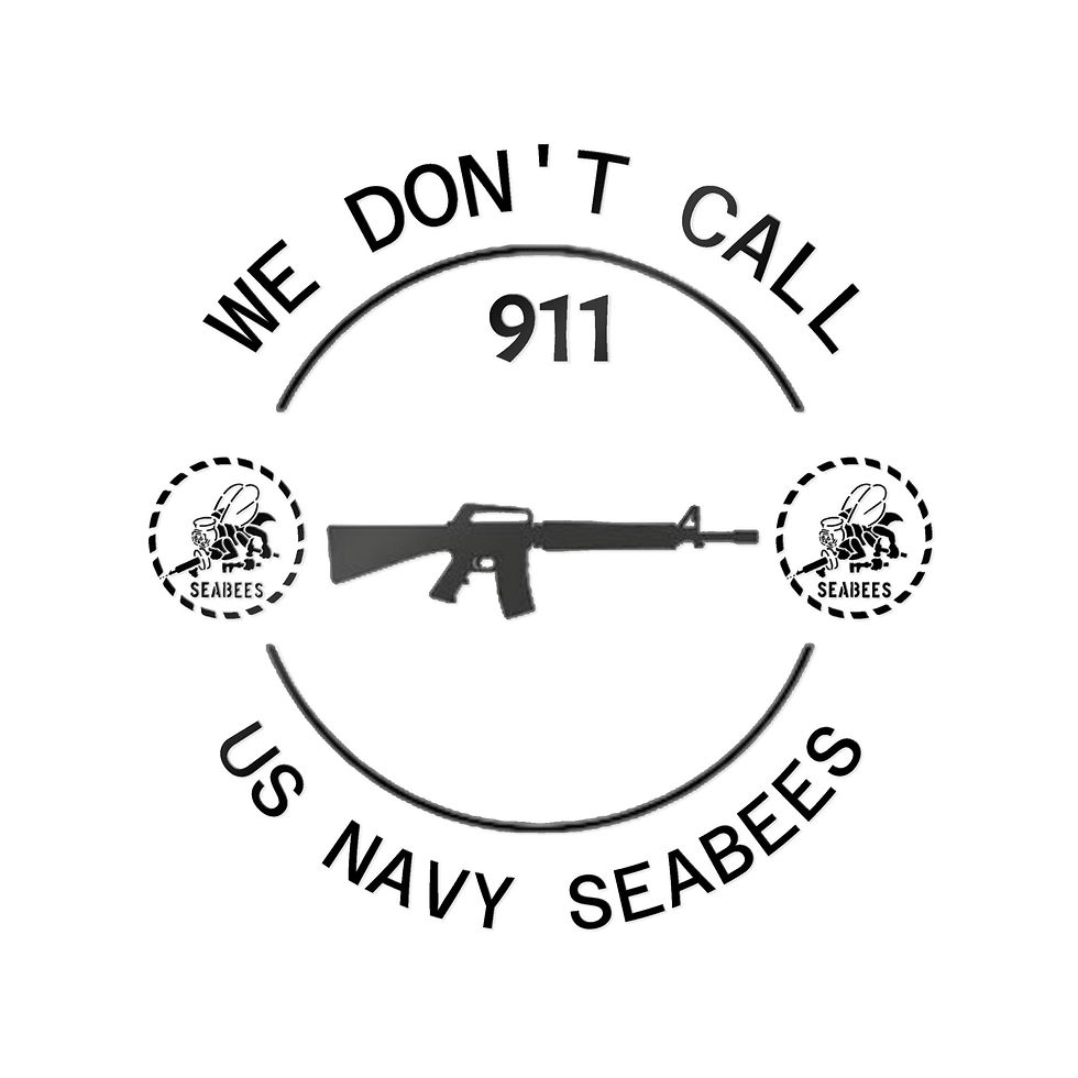 Thumbnail: Navy Seabees Die-Cut Stickers, AR15 We Don't Call 911 Gun Graphic Decal