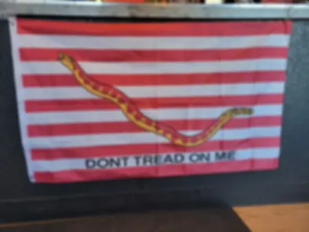 1st Navy Jack Flag 3x5 Durable Heavy Duty Double Sided red stripes with snake