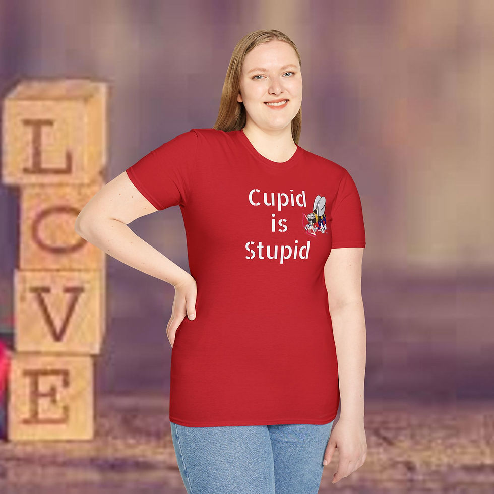 Thumbnail: Seabee Cupid T-Shirt is Stupid Valentine Unisex Softstyle