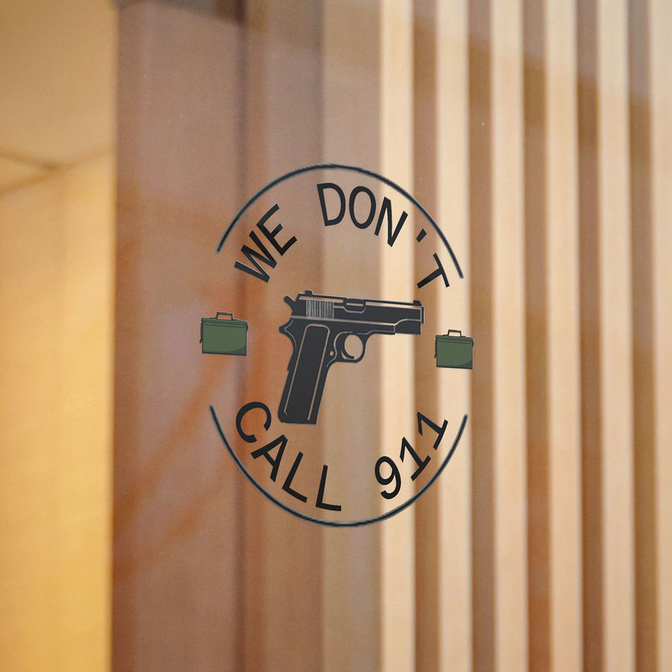 Thumbnail: We Don't Call 911 Die-Cut Sticker Gun Graphic Decal, Military Decor, Service