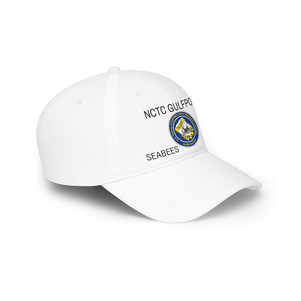 Thumbnail: NCTC GULFPORT Seabees Can Do! logo Low Profile Baseball Cap 