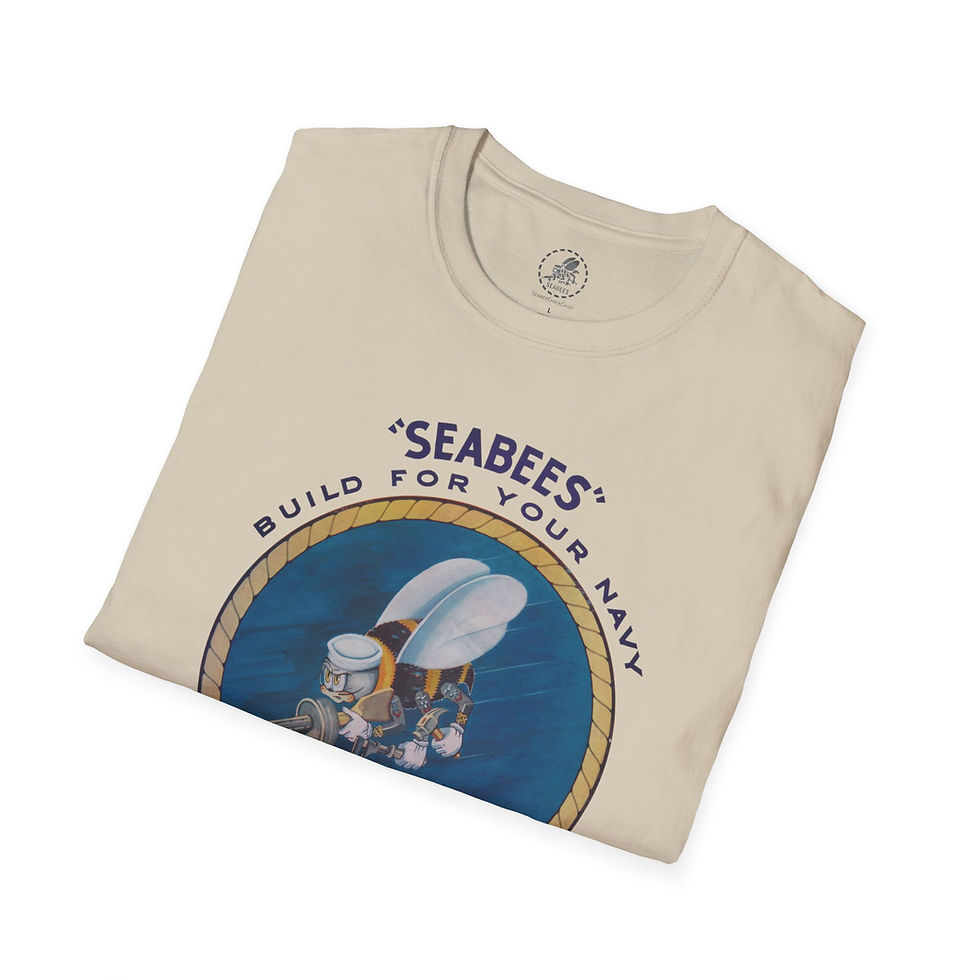 Thumbnail: Seabees Softstyle T-Shirt, Unisex Vintage Recruiting Theme Tee