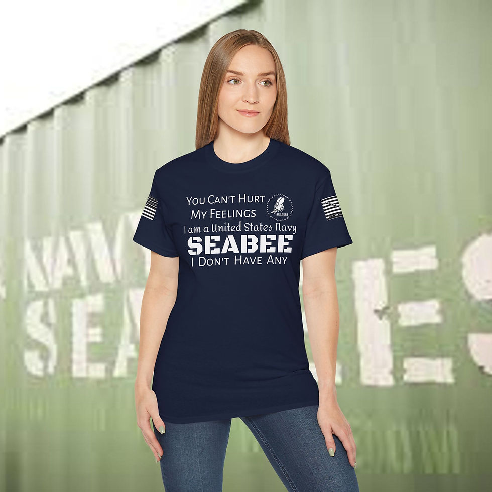 Thumbnail: You Can't Hurt My Feelings Seabee Ultra Cotton Tee Flag & Jack tshirt tee