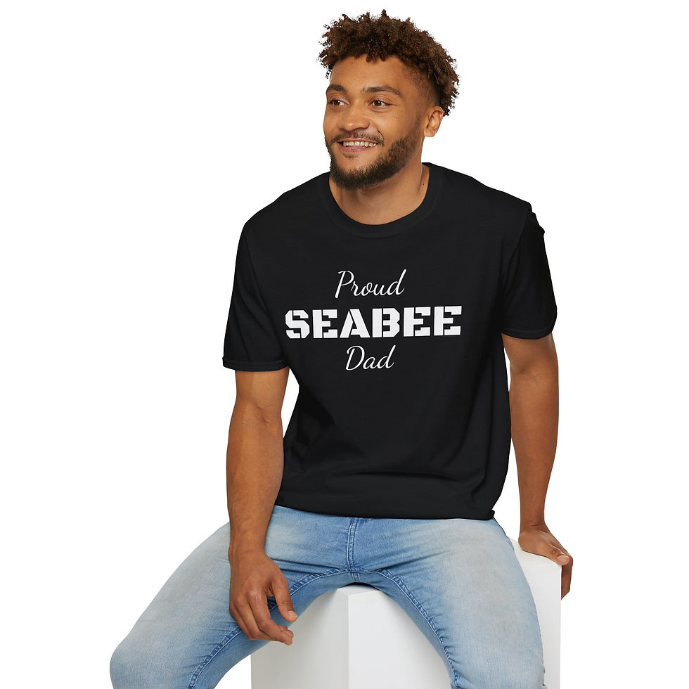 Thumbnail: SEABEE Dad Softstyle T-Shirt Seabees Support for Christmas birthday 