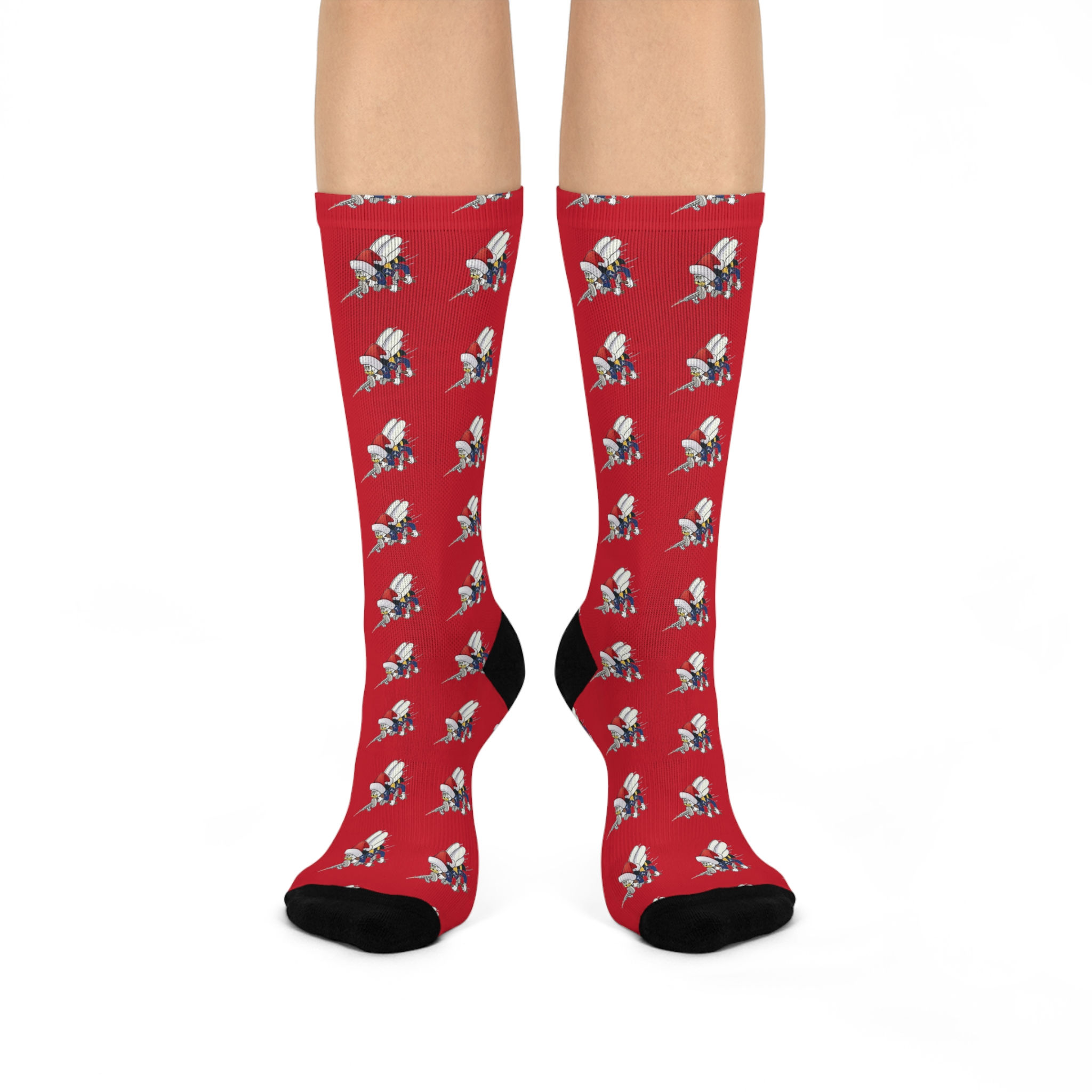 Red Santa Seabee Cushioned Crew Socks Seabees