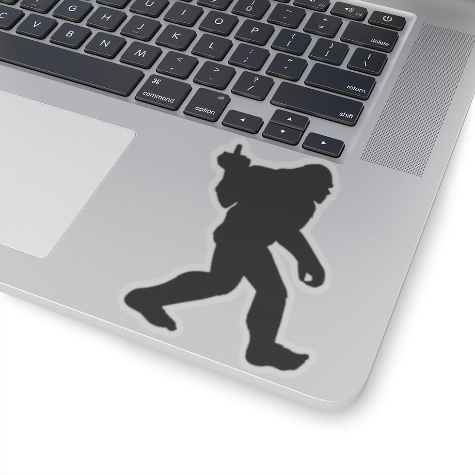 Thumbnail: Sasquatch Bigfoot Middle Finger Stickers, Funny Prank Decal