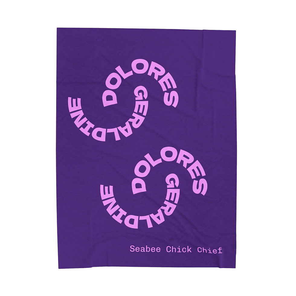 Thumbnail: Personalized Name Velveteen Plush Blanket Custom 'Dolores Geraldine' TextDesign