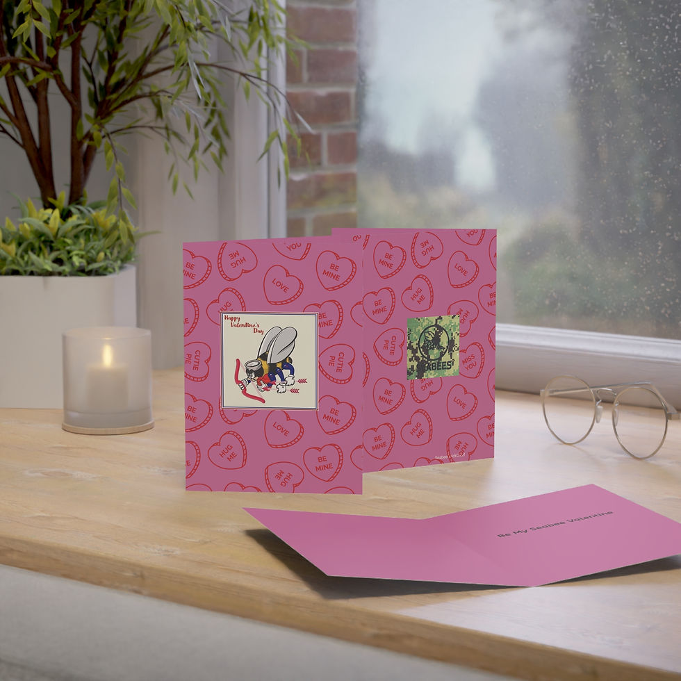 Thumbnail: Seabees Valentine Cards (1, 10, 30, and 50pcs) Be My Seabee Valentine