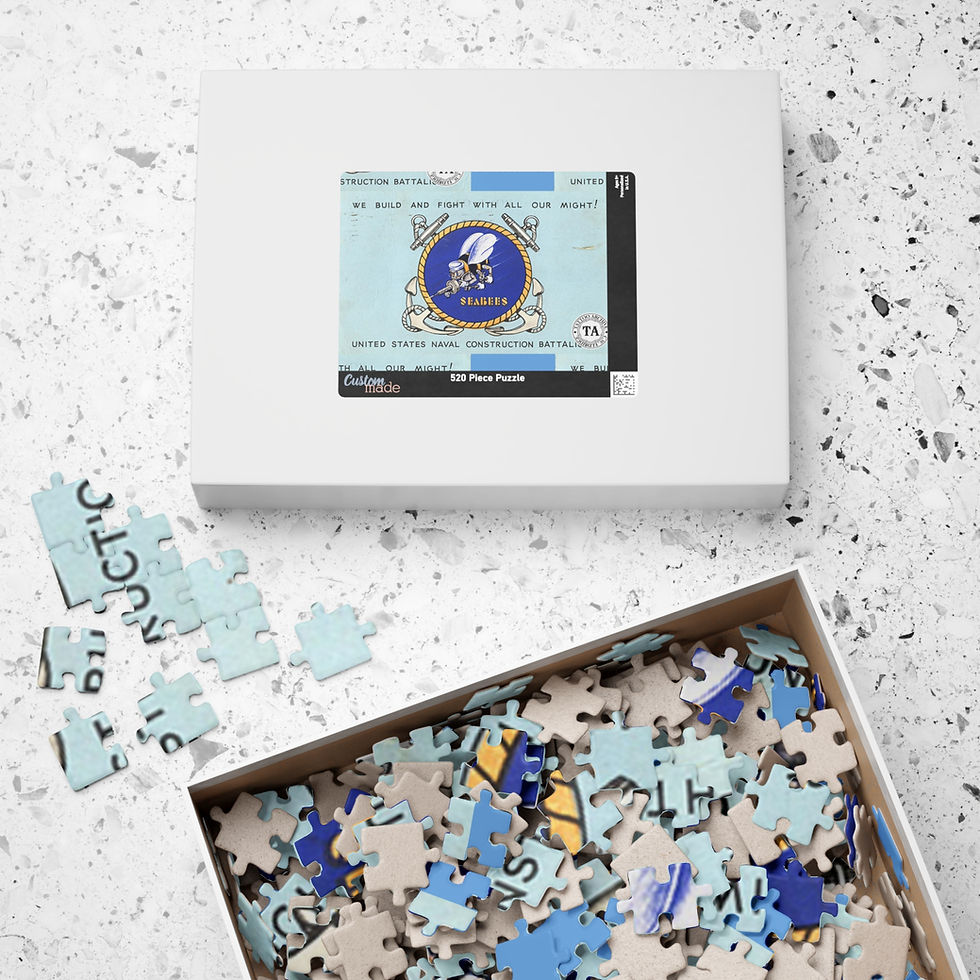 Thumbnail: Seabee Build Fight Puzzle - Military Jigsaw Puzzle, Navy Construction Theme