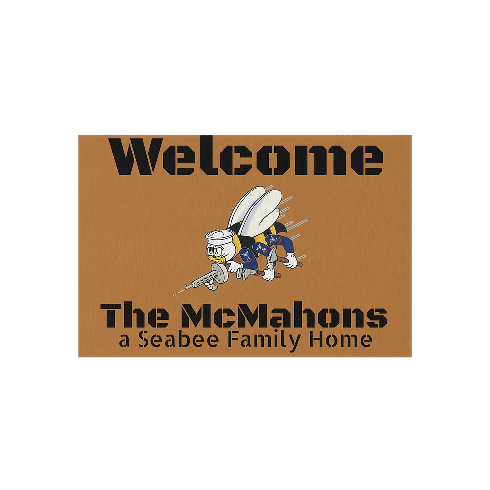 Thumbnail: Seabee Family Outdoor Rug, Personalized Last Name Mat, Welcome Doormat