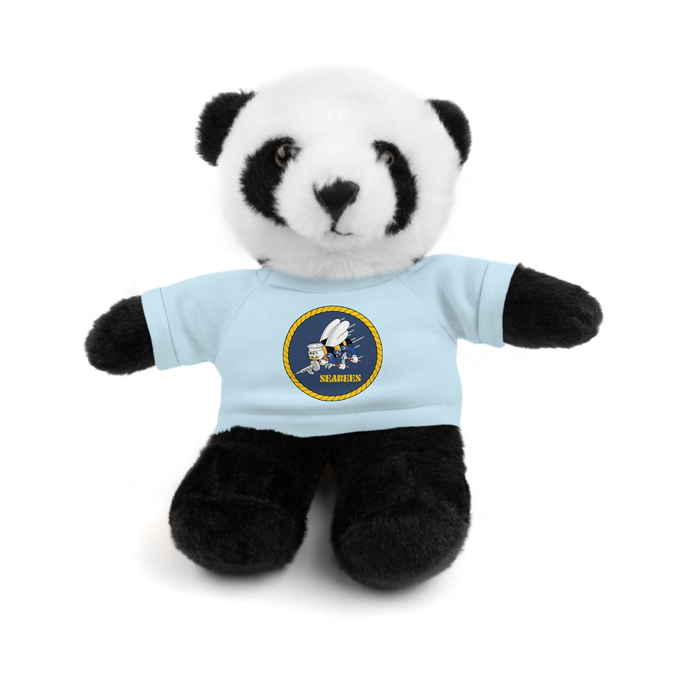 Thumbnail:  Stuffed Animals with Seabee Tee, 6 animals 3 colors