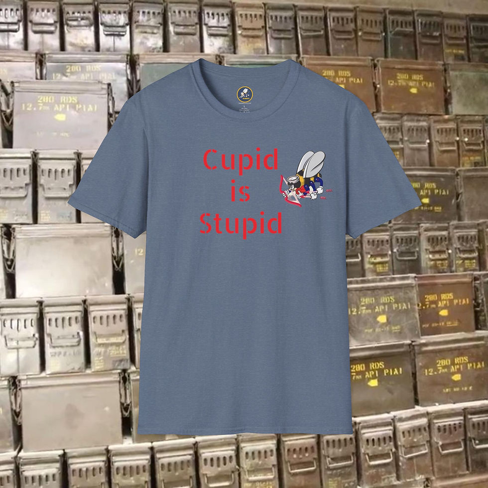 Thumbnail: Seabee Cupid T-Shirt is Stupid Valentine Unisex Softstyle