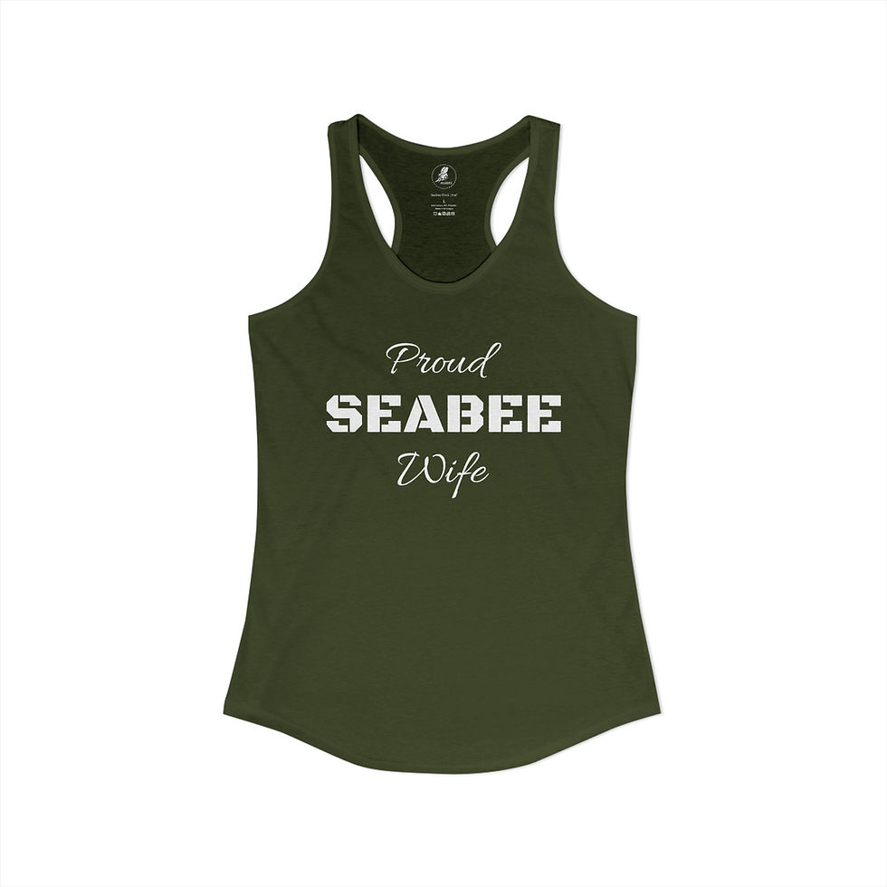Thumbnail: Tank Top Seabee Wife Women's Ideal Racerback Tank Sleeveless