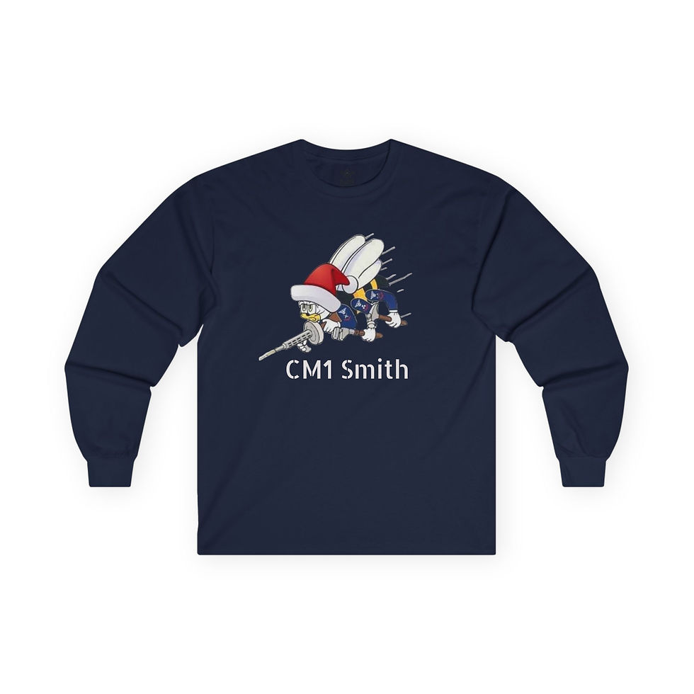 Thumbnail: Seabee Santa Christmas Long Sleeve Tee