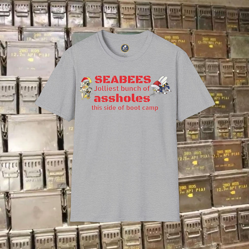 Thumbnail: Seabees Jolliest A**holes T-Shirt w Seabee and Phoebe