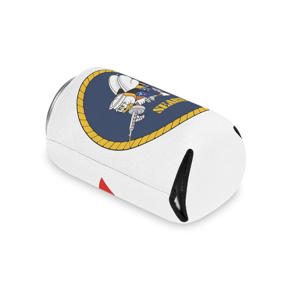 Thumbnail: 2 Sided Seabees NMCB 25 Beep Koozie Can Cooler Seabees Support 