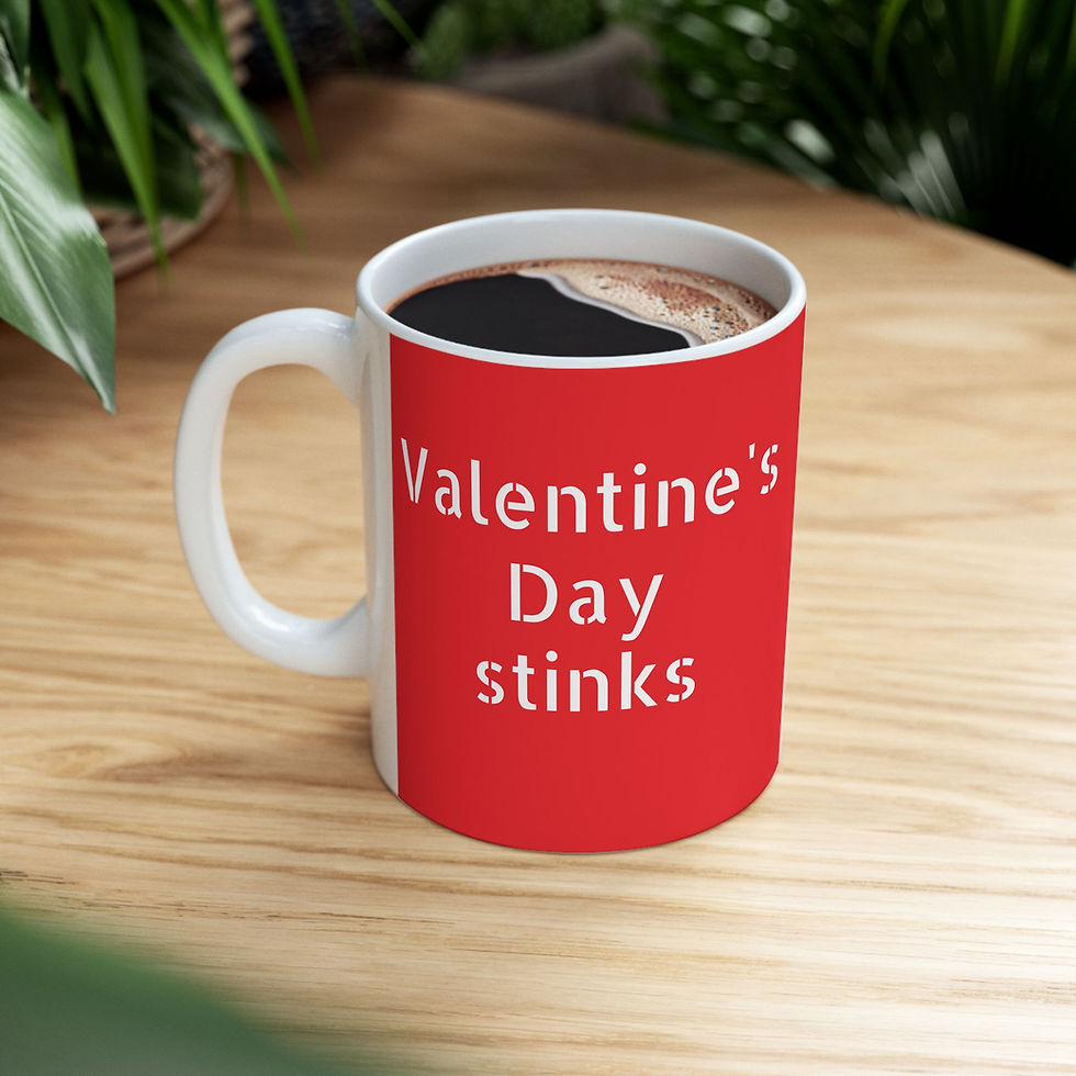 Thumbnail: Valentine's Day Stinks Seabee Ceramic Mug 11 or 15 oz