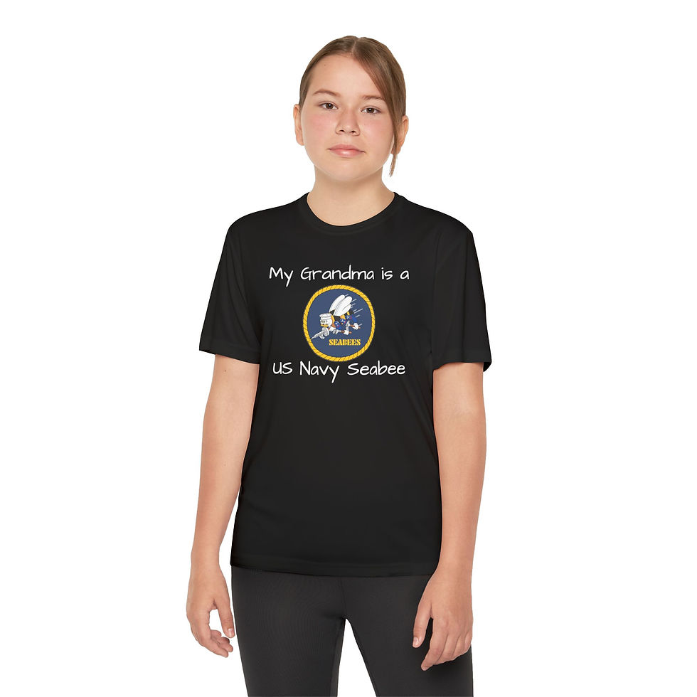 Thumbnail: My Grandma is a Seabee Seabees Logo Youth TShirt Tee Kids boys girls colors