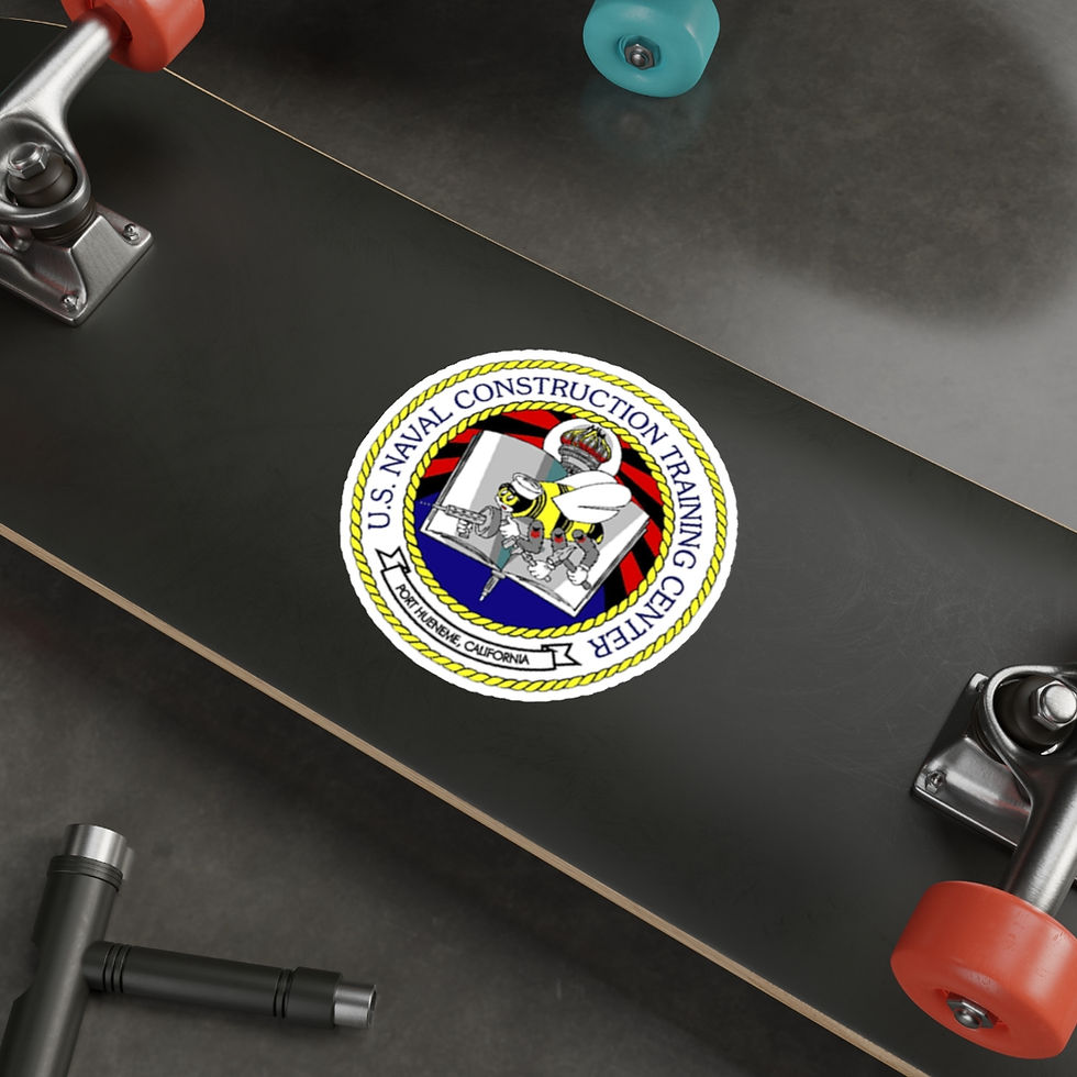 Thumbnail: Die-Cut Stickers NCTC Port Hueneme logo Seabees decal battalion, Military Decals